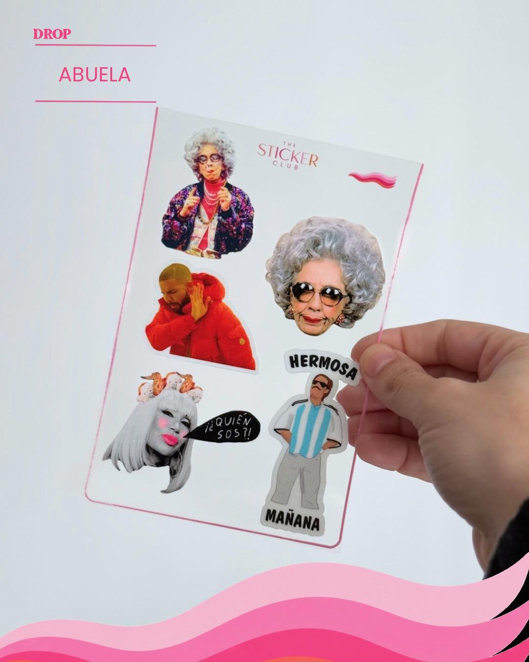 Plancha de stickers ABUELA