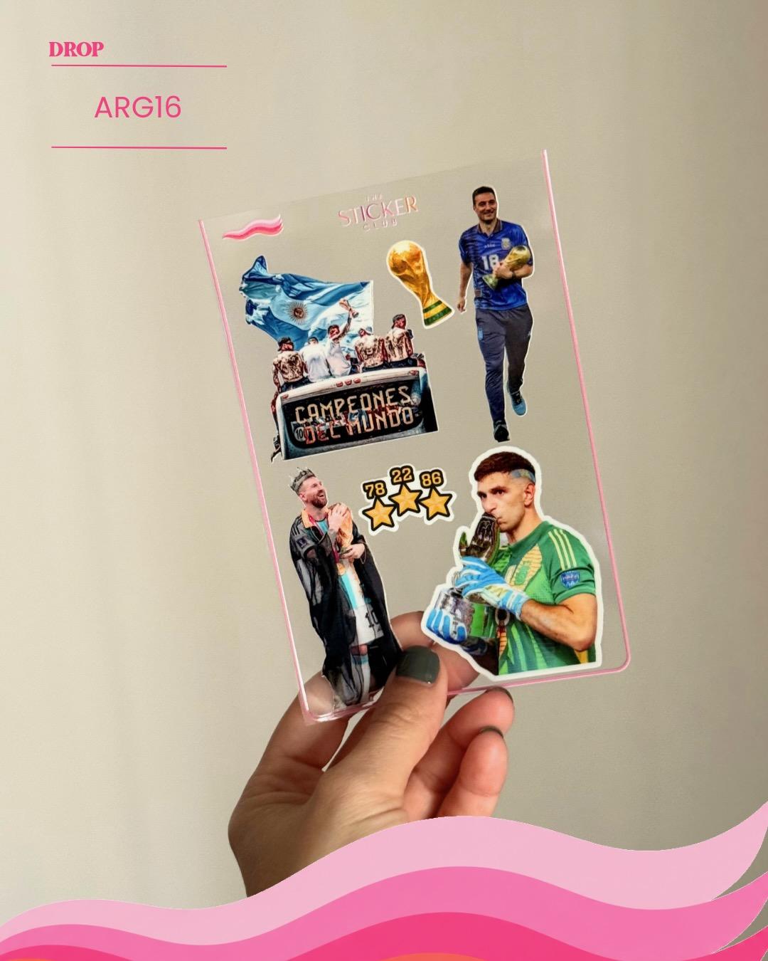 Plancha de stickers ARG16