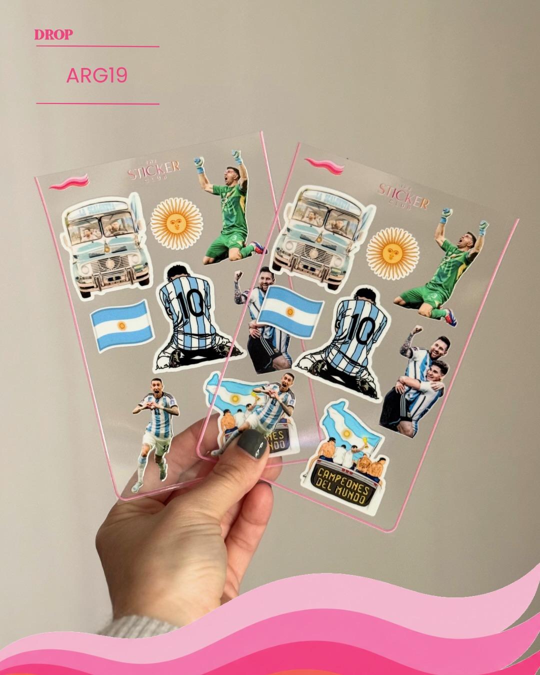 Plancha de stickers ARG19