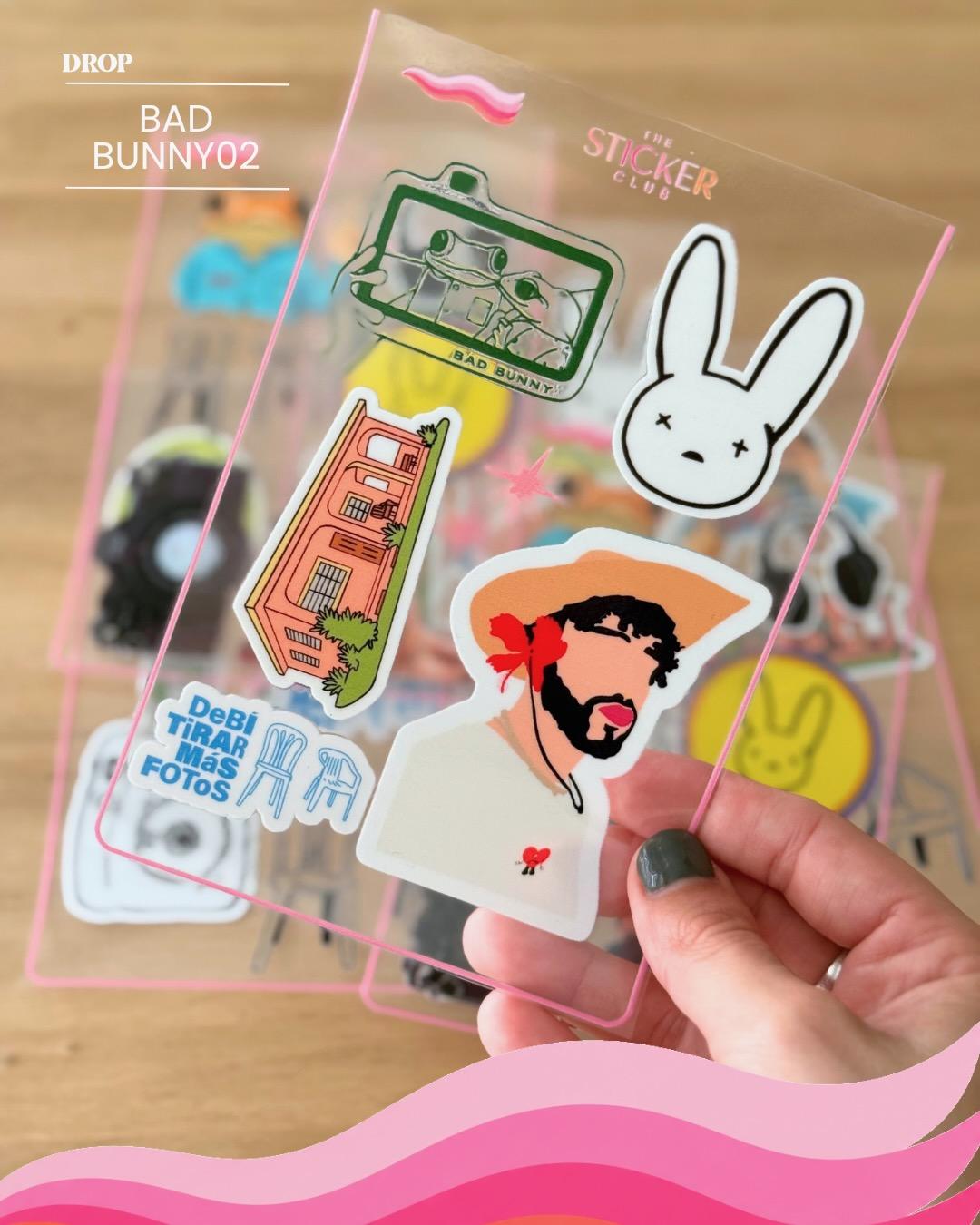 Plancha de stickers BAD BUNNY02
