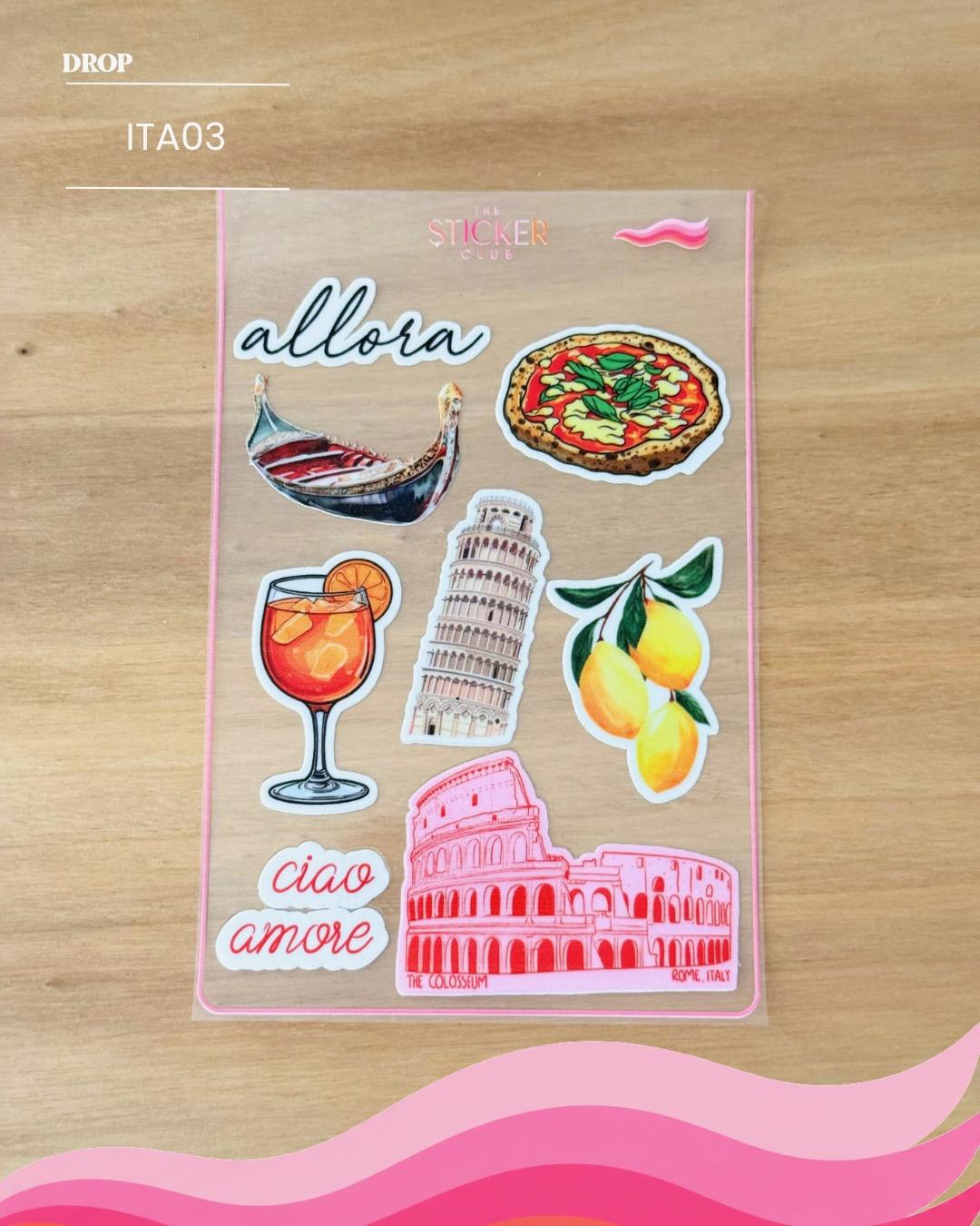 Plancha de stickers ITA03