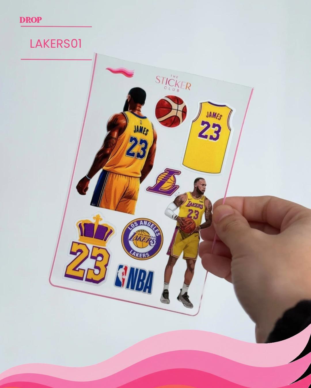 Plancha de stickers LAKERS01