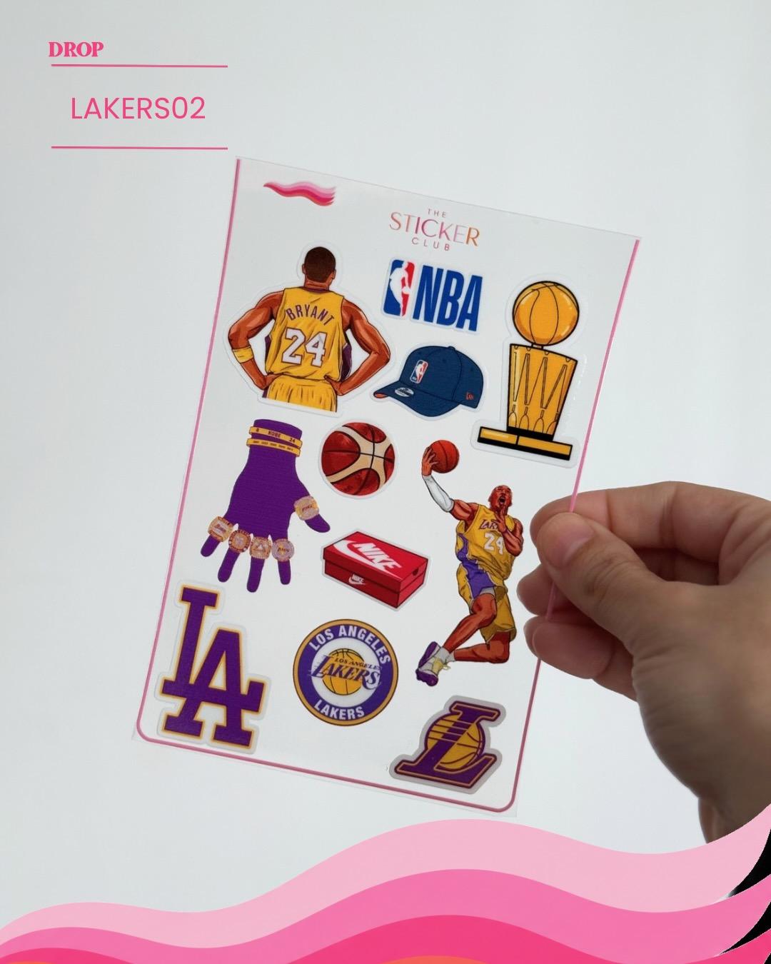 Plancha de stickers LAKERS02